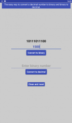 Capture 3 Convertidor de decimales y binarios android