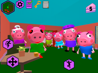 Captura 9 Piggy Neighbor. Family Escape Obby House 3D android