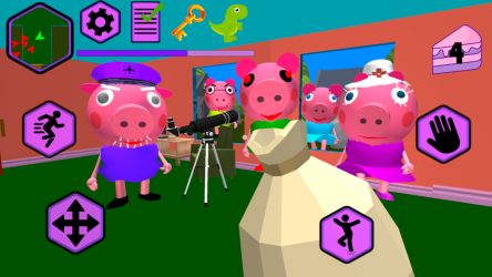 Captura 5 Piggy Neighbor. Family Escape Obby House 3D android