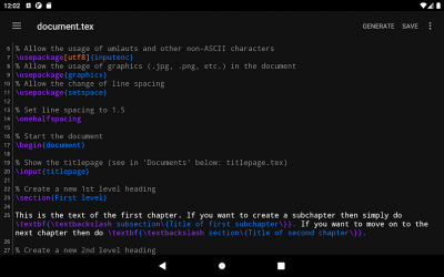 Screenshot 7 VerbTeX LaTeX Editor android