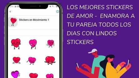 Screenshot 5 Stickers de amor con movimiento android