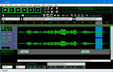 Captura 1 Audio Editor PRO using Audacity windows