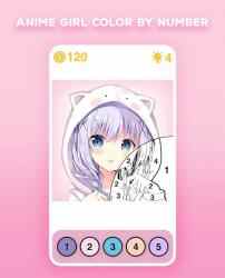 Screenshot 2 Anime Girl Color by Number - Anime Coloring Book android