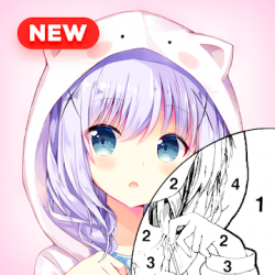 Imágen 1 Anime Girl Color by Number - Anime Coloring Book android