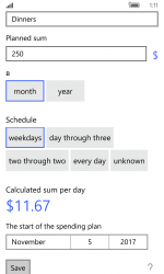 Captura de Pantalla 2 Contabilidad de costes: planificación del presupuesto personal, ahorro de dinero windows