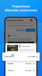 Screenshot 4 Descargar videos de Twitter - Guardar videos Tweet android