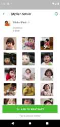 Screenshot 6 Niña Coreana Whatsapp Stickers con moviento android