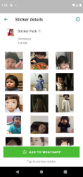 Screenshot 8 Niña Coreana Whatsapp Stickers con moviento android