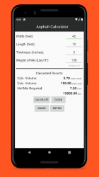 Screenshot 3 Calculadora de Asfalto Herramienta Limpia y Rápida android