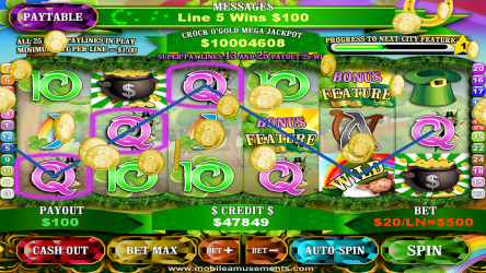Screenshot 2 Crock O'Gold Rainbow Slots Free android