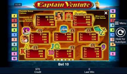 Screenshot 6 Captain Venture Free Casino Slot Machine windows