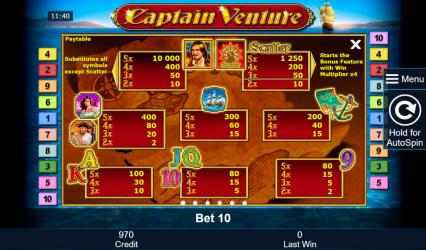 Screenshot 4 Captain Venture Free Casino Slot Machine windows