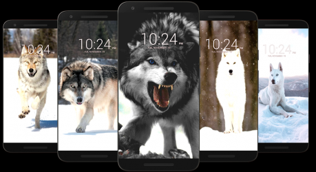 Screenshot 8 Fondo de pantalla de lobo HD android