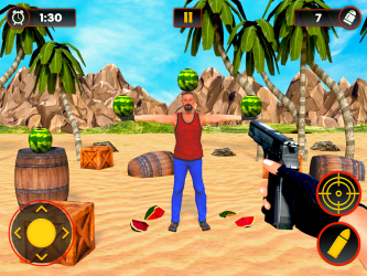 Imágen 2 Sandía Shooter Juego - Fruta del tiroteo android