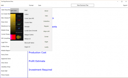 Screenshot 4 One Page Business Plans windows