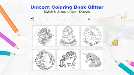 Imágen 3 Unicorn Coloring Book Glitter windows