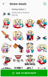 Capture 2 Harley Quinn Stickers for WhatsApp - WAStickerApps android