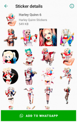 Capture 7 Harley Quinn Stickers for WhatsApp - WAStickerApps android