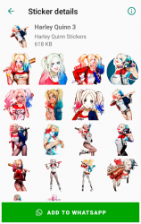 Screenshot 4 Harley Quinn Stickers for WhatsApp - WAStickerApps android