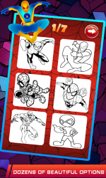 Capture 5 spider super heroes coloring cartoon game of woman android