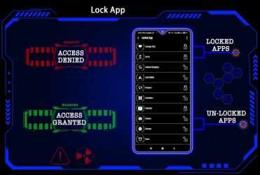 Captura de Pantalla 6 Futuristic Launcher - App lock, Hide App android