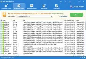 Capture 2 Wise Disk Cleaner windows