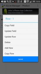 Capture 5 SQLite Manager android