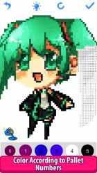 Screenshot 5 Anime Manga Pixel Art Color by Number - Sandbox Coloring windows