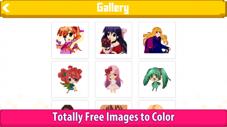 Capture 9 Anime Manga Pixel Art Color by Number - Sandbox Coloring windows