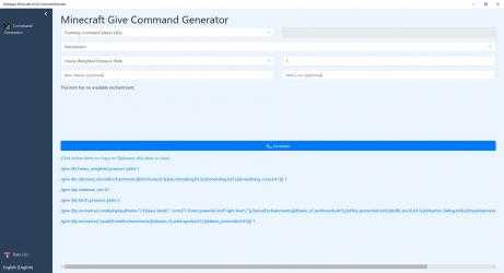 Screenshot 1 Command Generator for Minecraft windows