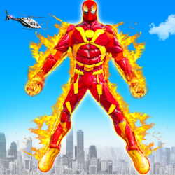 Captura de Pantalla 1 Flying Fire Hero Robot Transform: Robot Games android
