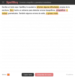 Captura 1 SpellBoy - Corrector ortográfico y gramatical windows