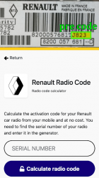 Screenshot 4 Honda radio code generator android