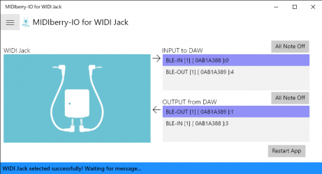 Captura de Pantalla 1 MIDIberry-IO for WIDI Jack windows