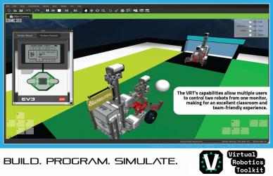 Capture 2 Virtual Robotics Toolkit windows