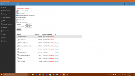Screenshot 4 Bill Management windows
