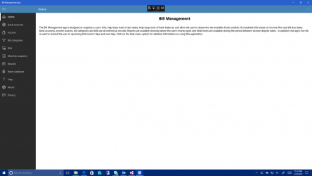 Screenshot 1 Bill Management windows