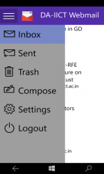 Screenshot 7 DA-IICT Webmail windows