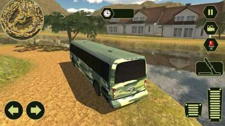 Capture 7 Army Transport Bus Driver 3D - Military Staff Duty windows