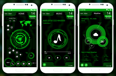 Image 13 Futuristic UI Launcher 2019 - Hitech Theme android