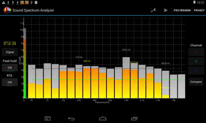 Captura de Pantalla 7 Analizador de espectro de sonido android