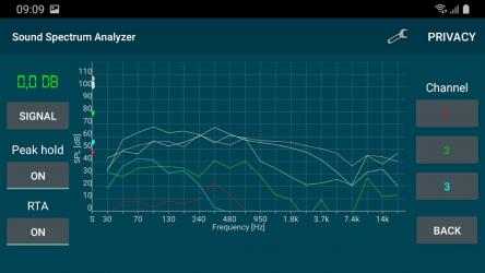 Captura de Pantalla 4 Analizador de espectro de sonido android