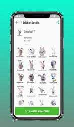 Screenshot 9 Sticker Snowball Rabbit WAStickerApps android