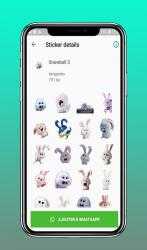 Screenshot 5 Sticker Snowball Rabbit WAStickerApps android