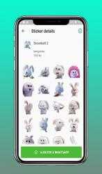 Screenshot 3 Sticker Snowball Rabbit WAStickerApps android