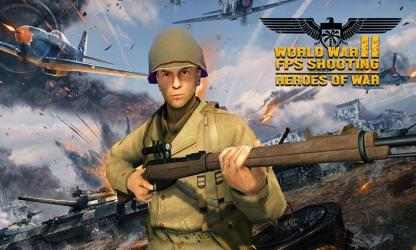 Capture 4 Disparos FPS Segunda Guerra Mundial: Heroes of War android