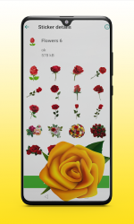 Screenshot 4 WAStickerApps 🌼🌷 Rosas y flores 2021 android