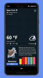 Captura de Pantalla 2 PokéWeather: Unofficial Pokémon Themed Weather App android