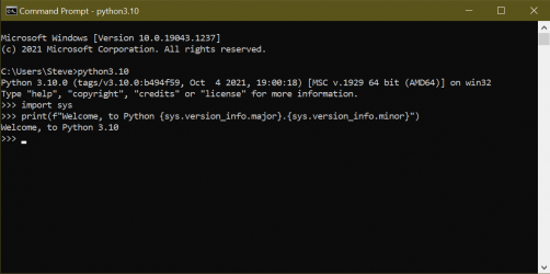 Screenshot 1 Python 3.10 windows