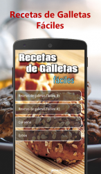 Captura de Pantalla 7 Recetas de galletas fáciles caseras en español android